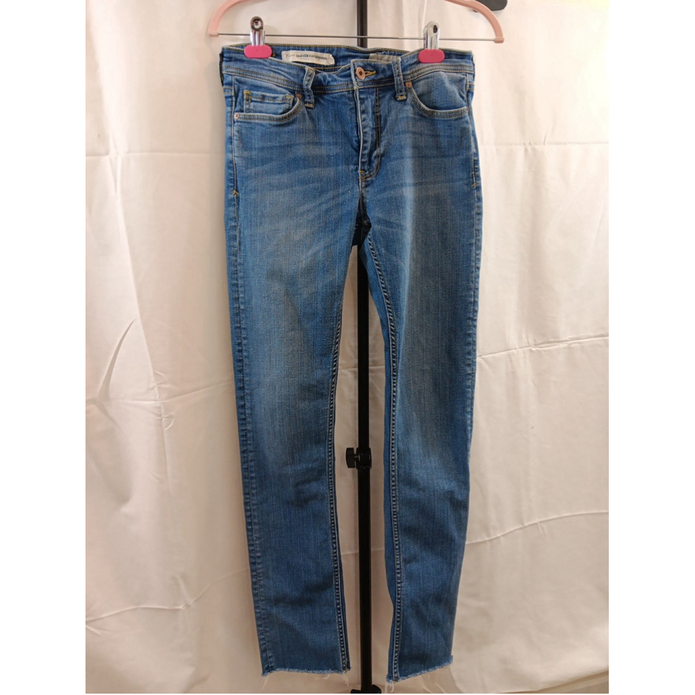 Size 26 Pilcro By Anthropology Slim Straight Zipper Fly Blue Jeans